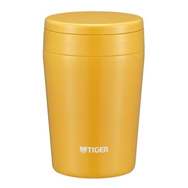 Imagem de Tiger Thermos pote de sopa isolante a vácuo de 380 ml quente lancheira de boca larga arredondada açafrão amarelo MCL-B038-YS Tiger