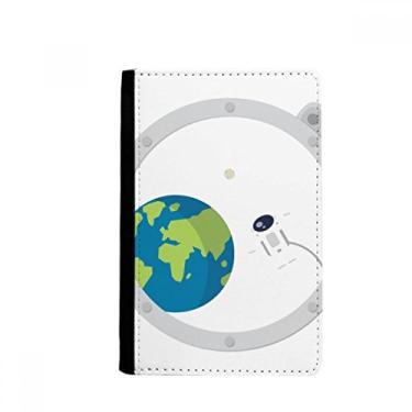 Imagem de Porta passaporte Universo e Alienígena fora da janela Notecase Burse capa carteira porta-cartão, Multicolor