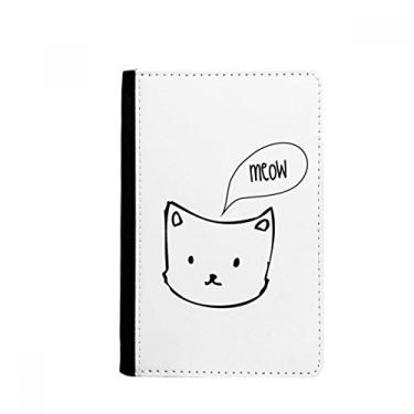 Imagem de Porta-passaporte animal cabeça de gato branca Mewing Notecase Burse capa carteira porta-cartão, Multicolor