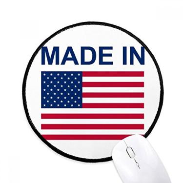 Imagem de DIYthinker Feito nos Estados Unidos Country Love Mouse Pad Desktop Office Tapete redondo para computador