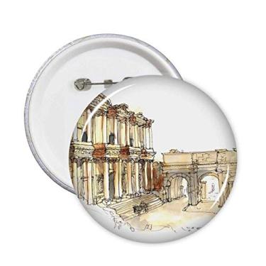 Imagem de Ephesus in Izmir Turquia Art Deco Presente Moderno Broche Emblema Botão Decoração Acessório 5 peças