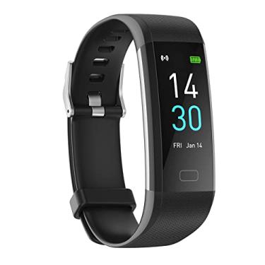 Imagem de SZAMBIT Smart Bracelet Watch Fitness Activity Tracker Heart Rate Monitor Pressure Sports Smart Watch Men Competible Para Xiaomi Huawei IOS Android (Preto)