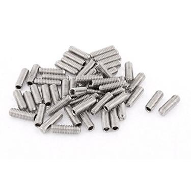 Imagem de Unique Bargains M4x12mm Stainless Steel Hex Socket Set Cap Point Grub Screws Silver Tone 50pcs