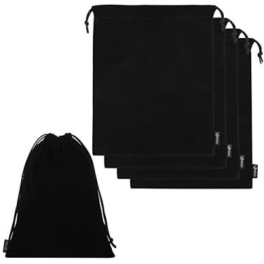 Imagem de Cosmos ® Bolsa para fones de ouvido premium preta com cordão para carregar Sony, Sennheiser HD598 HD448 HD558 HD280 PXC 250 II, Shure, Ultimate Ears, Koss, JVC, Philips, AKG, Monster Beats, Skullycandy, Coby, Platronics, Bose QC15 Fones de ouvido com Cosmos