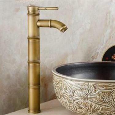 Imagem de Bacia de banheiro com acabamento em bronze preto e bronze antigo, torneira misturadora quente e fria, torneira em cascata, 15