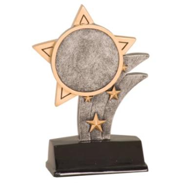 Imagem de 13,8 cm Softball Sports Trophy Award Style - 1 suporte de inserção de 5 cm Resina Estrela Esportiva, Medalhas esportivas, Troféus Jogador com nome gravado personalizado