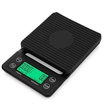 Imagem de balança alimentar digital, balanças de cozimento de alimentos de cozinha digital sensores balanças de alimentos planas balança de cronometragem de cozinha em miniatura