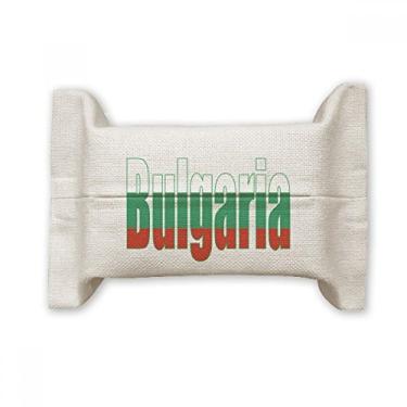 Imagem de Bolsa de linho de algodão com nome da bandeira da Bulgária