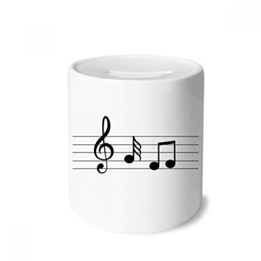 Imagem de DIYthinker Caixa de dinheiro azul Music 5-le Staff caixa de cerâmica porta-moedas presente de cofrinho