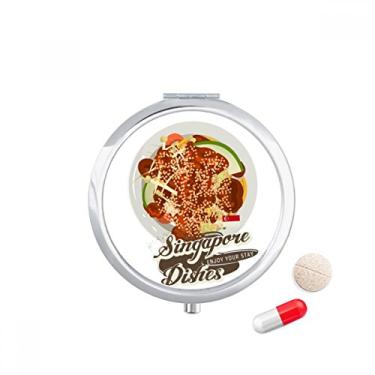 Imagem de Porta-comprimidos tradicional Singapura Rojak com bolso para remédios