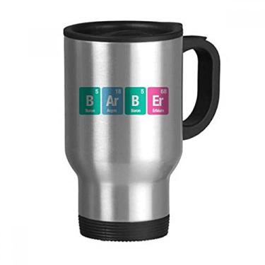 Imagem de Caneca de viagem ciência elemento químico barbeiro tampa flip aço inoxidável copo carro copo térmico