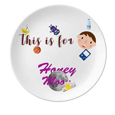 Imagem de Cultural Love Couples Prato de Porcelana Redondo, Prato Menino Masculino