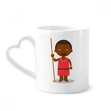 Imagem de Caneca preta Wild Kenya desenho animado café cerâmica copo de vidro copo de coração