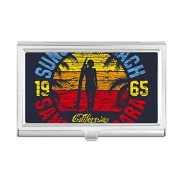 Imagem de Porta-cartões de visita com estampa de ilustração da Coconut Tree Beach