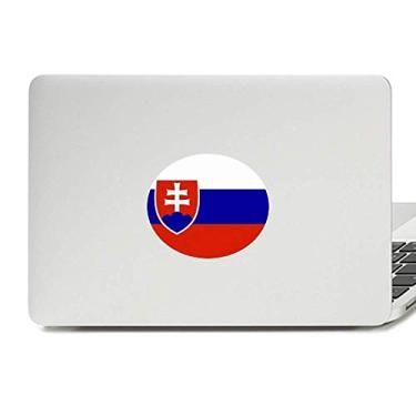 Imagem de Adesivo de notebook com emblema da bandeira nacional da Eslováquia, país da Europa