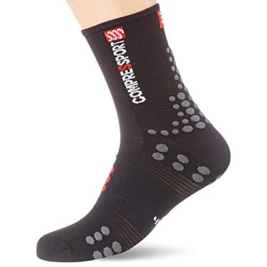 Imagem de Meia de Compressão Compressport - Bike V3.0 - Preta/Vermelha T2