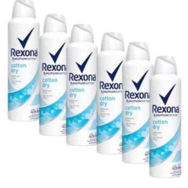 Imagem de Desodorante Rexona Aerosol Fem Cotton Kit C/ 6 Un