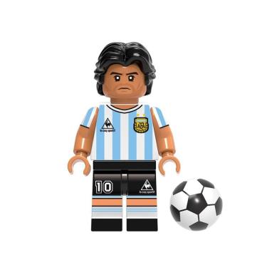 Imagem de Boneco Maradona Jogador De Futebol Argentina Copa Do Mundo Fifa Bloco De Montar