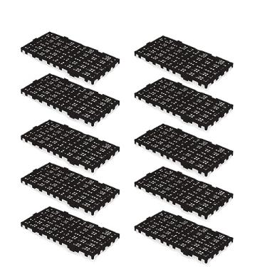 Imagem de Kit 10 Palete Estrado Pallet Plástico Resistente 25x50 Preto