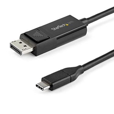 Imagem de Cabo USB C para DisplayPort 1.2 4K 60Hz - Cabo adaptador de vídeo reversível DP para USB-C ou USB-C para DP - HBR2/HDR - Cabo USB tipo C/TB3 para monitor (CDP2DP2MBD) preto