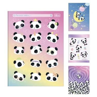 Imagem de Caderno Brochura Panda Lovely 80 Folhas Grande 1 Matéria Tilibra