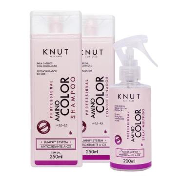 Imagem de Kit Knut Amino Color: Shampoo 250ml + Condicionador 250ml + Leave-In S