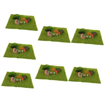 Imagem de Happyyami 7 Conjuntos Micro Ornamentos Paisagísticos Kit De Enfeites Em Miniatura Mini Árvore Artificial Mini Árvore De Simulação Banco De Parque Em Miniatura Resina Aquário Moinho De Vento