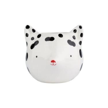 Imagem de Cachepot Ceramica Fox With Dots Branca/preta 11, 8 X 10, 8 X 10 Cm Urban Branco/preto
