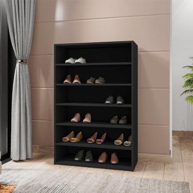 Imagem de Armario Multiuso Sapateira 5 Prateleiras Lais Preto Reajl Preto