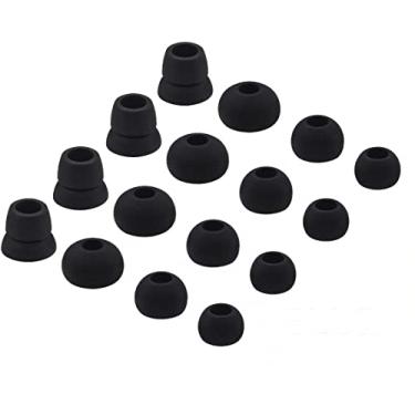 Imagem de Pontas de substituição de fones de ouvido BLLQ preto com caixa de armazenamento para fones de ouvido Beats Powerbeats3 – Eartips 16 peças 8 pares com 4 opções de tamanho para Powerbeats, Preto, medium