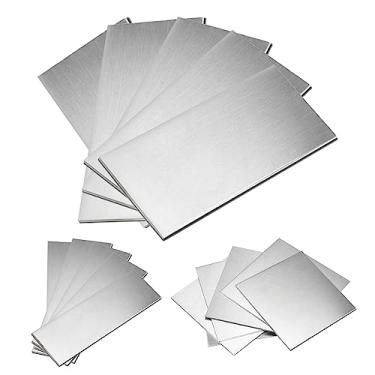 Imagem de Swpeet Kit de placa de soldagem de 5 peças 5 x 10 cm - 5 x 10 cm, placa de soldagem de aço suave de calibre 11, cupons de soldagem para prática e treinamento de aço para soldagem por vara e soldagem