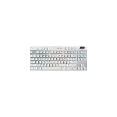 Imagem de Teclado Gamer Sem Fio Logitech G Pro X com design TKL, Layout US, RGB LIGHTSYNC e Switch Exclusivo GX Brown Tactile, Branco - 920-012143