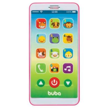 Imagem de Celular De Brinquedo Infantil Interativo Rosa Buba