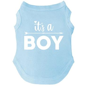 Imagem de Tamanhos de camiseta It's a Boy Dog para filhotes, brinquedos e raças grandes (azul bebê, pequeno 422)