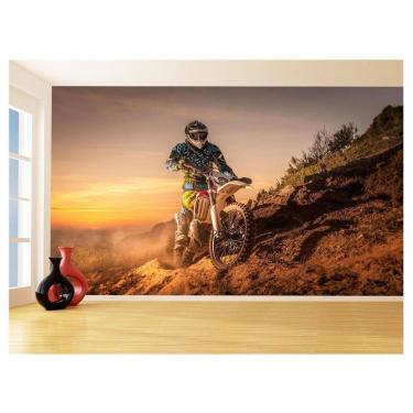 Imagem de Papel De Parede 3D Moto Cross Trilha Terra Mx 3,5M Bkm06