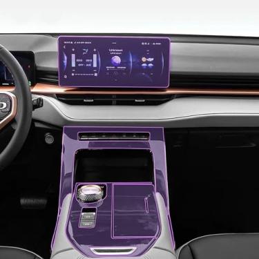 Imagem de BESSIEPY Interior do carro navegação GPS console de filme tela LCD anti-arranhões película protetora TPU transparente, para Haval H6 2021-2023