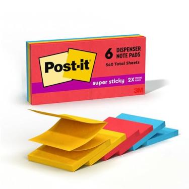 Imagem de Post-it Super Sticky Pop-up Notes, 2x Sticking Power, 3 in x 3 in, Rio de Janeiro Collection, 6 Pads/Pack, 90 Sheets/Pad (R330-6SSUC)