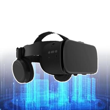 Imagem de Óculos VR (distância interpupilar ajustável), fone de ouvido de realidade virtual, compatível com telefone de 4,5 a 6,3 polegadas, FOV 120° + fácil de usar, para filmes, TV e videogames, preto