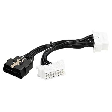 Imagem de OLLGEN Cabo de extensão OBD2 universal OBDII 30 cm 16 pinos fêmea para macho/fêmea cabo adaptador divisor OBD2 cabo Y cabo 12 polegadas (branco)