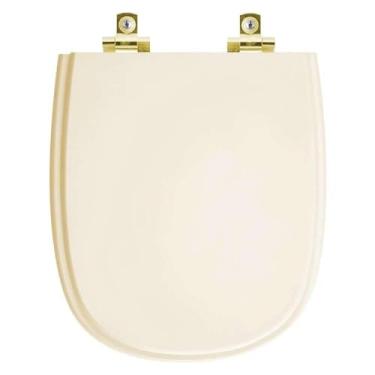Imagem de Assento Sanitário Soft Close Sabatini Areia para vaso Icasa com Ferragem Dourada