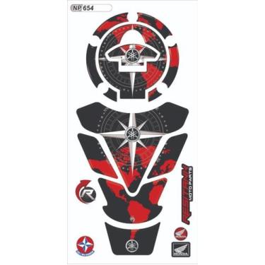 Imagem de Adesivo Protetor Resinado 3d Tanque Bocal Moto Fazer 250 - Resitank, P