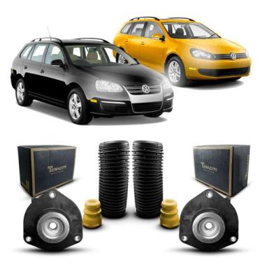 Imagem de Par Kit Coxim Batedor Suporte Batente Amortecedor Dianteiro Volkswagen