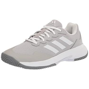Imagem de adidas Tênis masculino Gamecourt 2.0, Cinza dois/branco/cinza três, 42