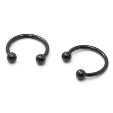 Imagem de Piercing Ferradura Preto Aço Cirúrgico - M2 Piercing