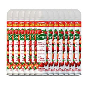 Imagem de Kit Desodorante Aerosol Suave Frutas Vermelhas 200ml - 12 Unidades
