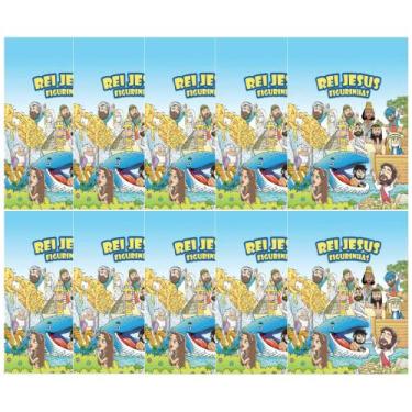 Imagem de Kit com 50 figurinhas do álbum rei jesus - Kit de Livros, 3