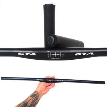 Imagem de Guidão De Bicicleta Mtb Reto 31.8mm 760mm Alumínio Preto Inclinado 9º 