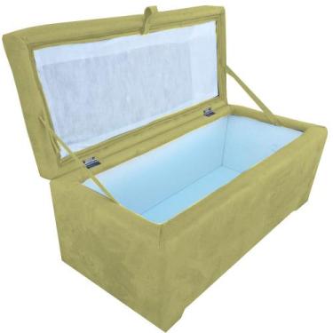 Imagem de Puff Retangular Baú 80 Pé D Cama Solteiro Porta Brinquedos - Beatriz D