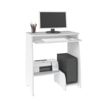 Imagem de Mesa escrivaninha com 3 prateleiras Pixel Artely, Branco