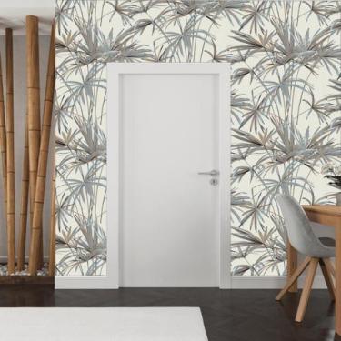 Imagem de Papel de Parede Natureza Fëanor Verde ou Cinza - Rolo com 10 Metros  R
